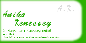aniko kenessey business card