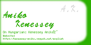 aniko kenessey business card